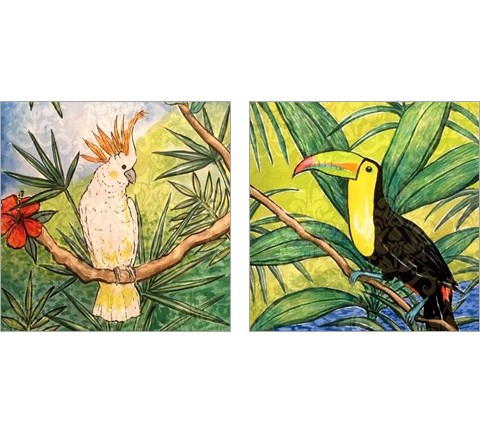 Tropical Bird 2 Piece Art Print Set by Nick Biscardi