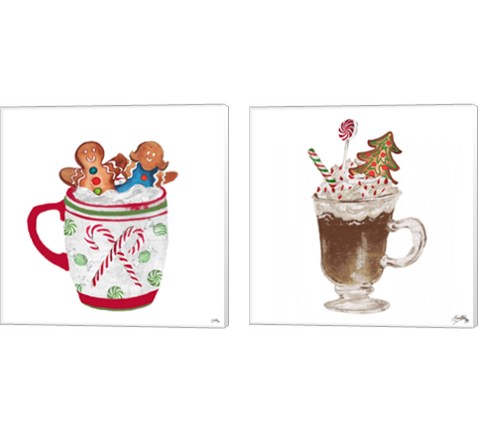 Gingerbread and a Mug Full of Cocoa 2 Piece Canvas Print Set by Elizabeth Medley