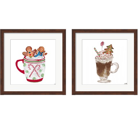 Gingerbread and a Mug Full of Cocoa 2 Piece Framed Art Print Set by Elizabeth Medley