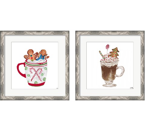 Gingerbread and a Mug Full of Cocoa 2 Piece Framed Art Print Set by Elizabeth Medley