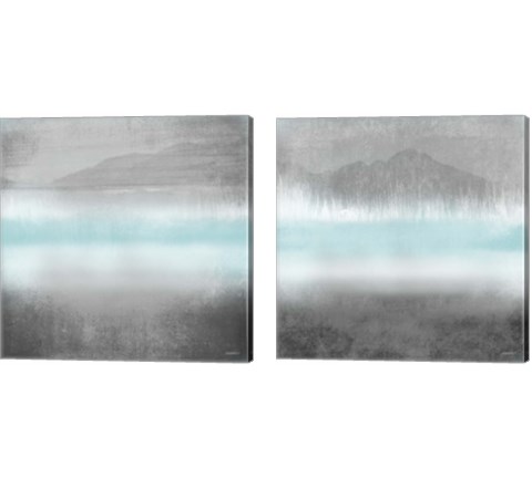 Foggy Loon Lake 2 Piece Canvas Print Set by Dan Meneely