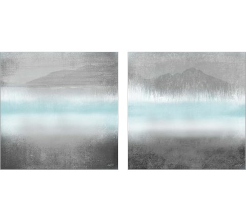 Foggy Loon Lake 2 Piece Art Print Set by Dan Meneely