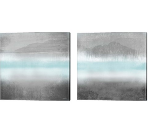 Foggy Loon Lake 2 Piece Canvas Print Set by Dan Meneely