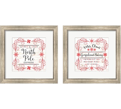 North Peppermint Pole 2 Piece Framed Art Print Set by Andi Metz