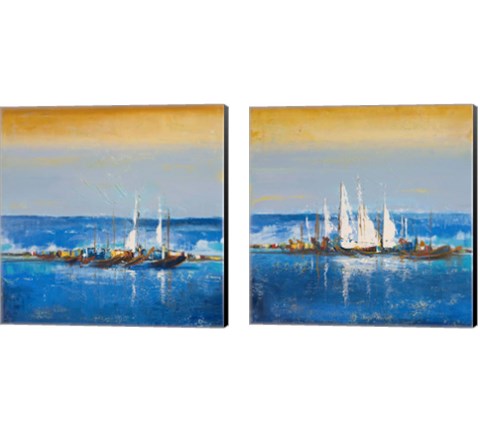 Blue Ocean 2 Piece Canvas Print Set by Patricia Pinto