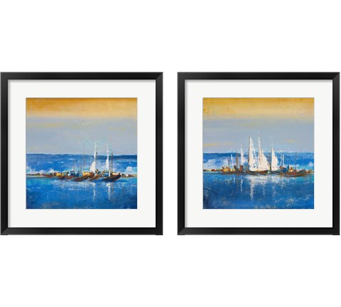 Blue Ocean 2 Piece Framed Art Print Set by Patricia Pinto