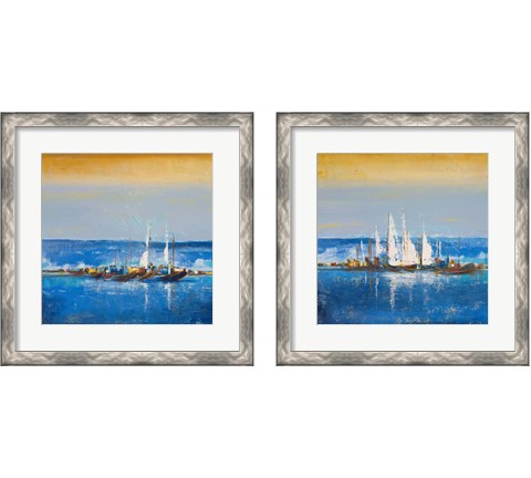 Blue Ocean 2 Piece Framed Art Print Set by Patricia Pinto