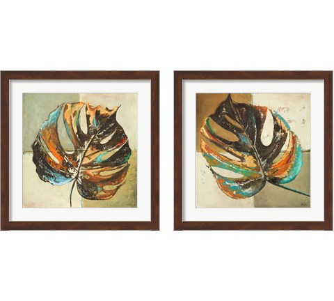Contemporary Leaves 2 Piece Framed Art Print Set by Patricia Pinto