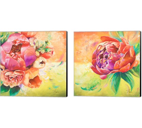 Beautiful Bouquet of Peonies 2 Piece Canvas Print Set by Patricia Pinto