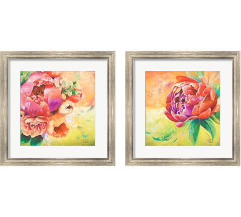 Beautiful Bouquet of Peonies 2 Piece Framed Art Print Set by Patricia Pinto