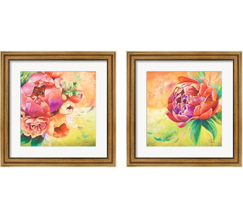 Beautiful Bouquet of Peonies 2 Piece Framed Art Print Set by Patricia Pinto