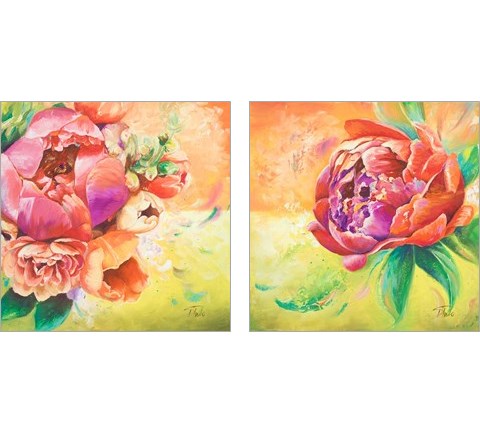 Beautiful Bouquet of Peonies 2 Piece Art Print Set by Patricia Pinto