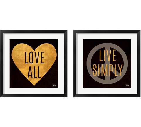 Love and Live 2 Piece Framed Art Print Set by Patricia Pinto