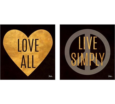 Love and Live 2 Piece Art Print Set by Patricia Pinto