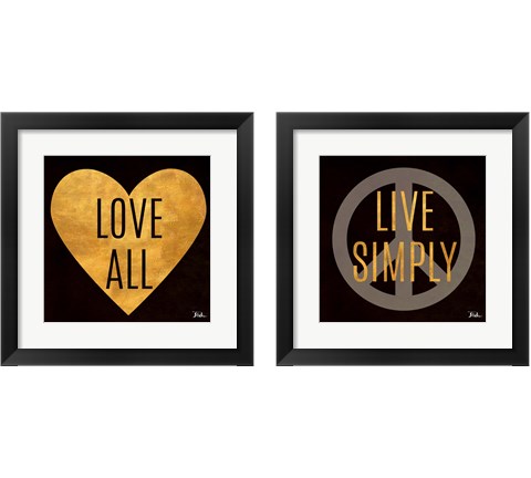 Love and Live 2 Piece Framed Art Print Set by Patricia Pinto