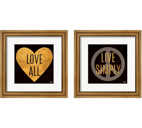 Love and Live 2 Piece Framed Art Print Set by Patricia Pinto