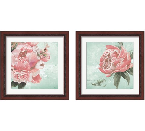 Pink Peonies 2 Piece Framed Art Print Set by Patricia Pinto