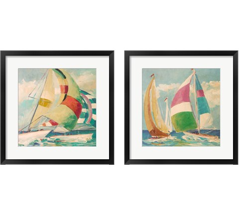 Calm Full Sail 2 Piece Framed Art Print Set by Jane Slivka