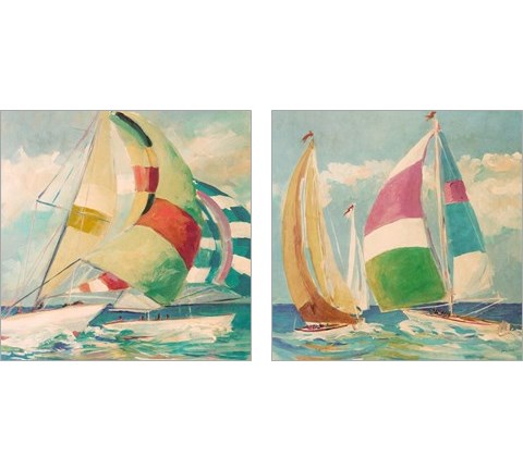 Calm Full Sail 2 Piece Art Print Set by Jane Slivka
