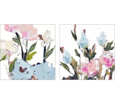 Blossoms  2 Piece Art Print Set by Jane Slivka