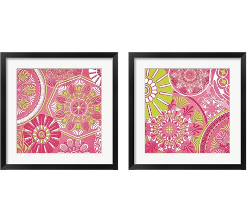 Pink Bubblegum 2 Piece Framed Art Print Set by SD Graphics Studio