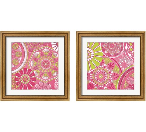Pink Bubblegum 2 Piece Framed Art Print Set by SD Graphics Studio