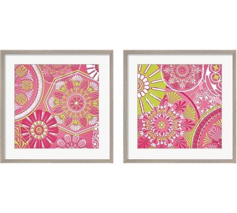 Pink Bubblegum 2 Piece Framed Art Print Set by SD Graphics Studio