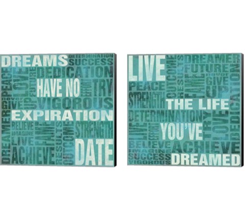 Dreams Have No Expiration Date 2 Piece Canvas Print Set by SD Graphics Studio