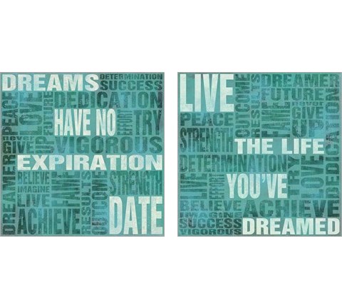 Dreams Have No Expiration Date 2 Piece Art Print Set by SD Graphics Studio