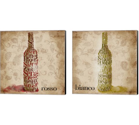 Type of Wine 2 Piece Canvas Print Set by SD Graphics Studio