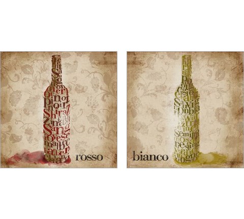 Type of Wine 2 Piece Art Print Set by SD Graphics Studio