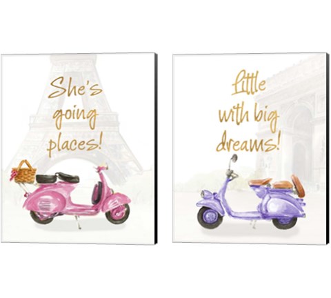 She's Going Places 2 Piece Canvas Print Set by Lanie Loreth