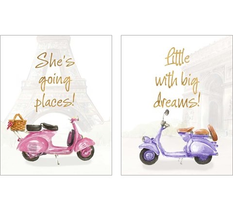 She's Going Places 2 Piece Art Print Set by Lanie Loreth