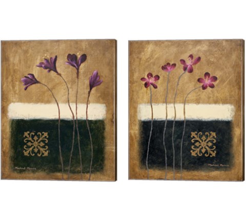 Color Field Blossom 2 Piece Canvas Print Set by Michael Marcon