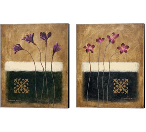 Color Field Blossom 2 Piece Canvas Print Set by Michael Marcon