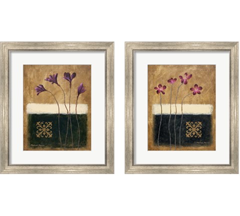 Color Field Blossom 2 Piece Framed Art Print Set by Michael Marcon