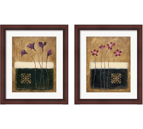 Color Field Blossom 2 Piece Framed Art Print Set by Michael Marcon