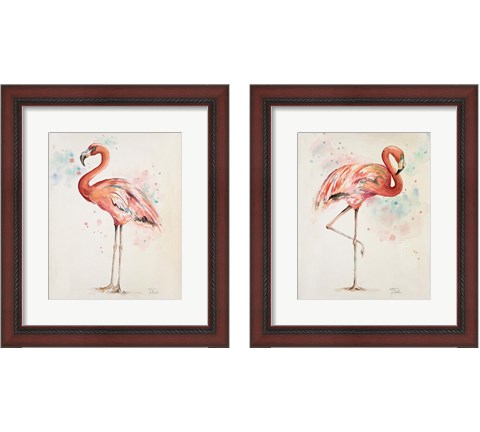 Flamingo  2 Piece Framed Art Print Set by Patricia Pinto