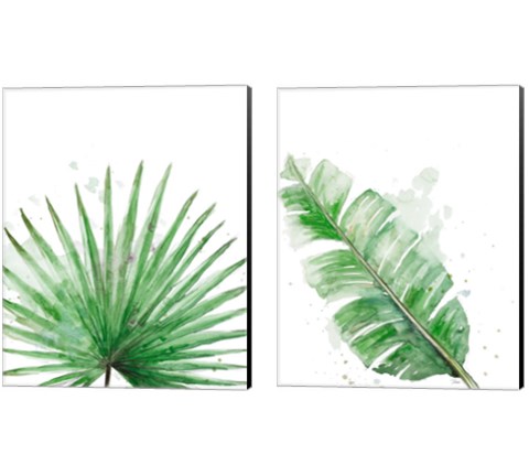 Palm Frond 2 Piece Canvas Print Set by Patricia Pinto