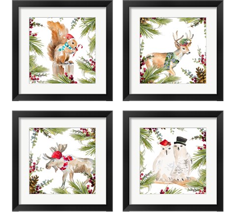 Holiday Animal 4 Piece Framed Art Print Set by Lanie Loreth