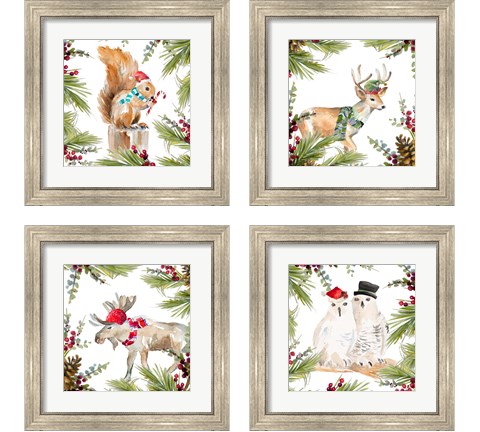Holiday Animal 4 Piece Framed Art Print Set by Lanie Loreth
