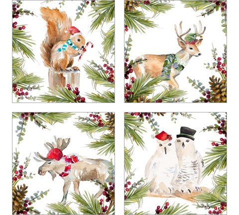 Holiday Animal 4 Piece Art Print Set by Lanie Loreth