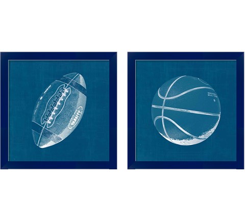 Ball Four Blueprint 2 Piece Framed Art Print Set by Wild Apple Portfolio