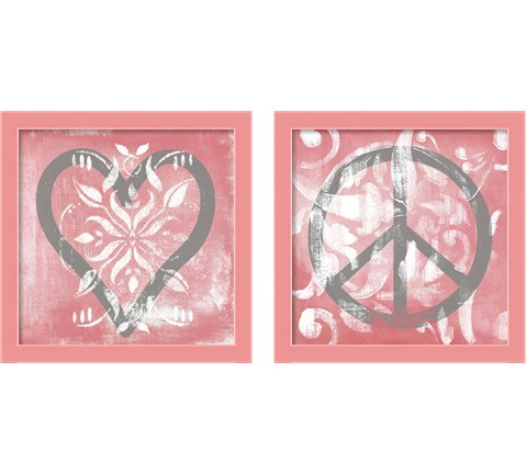 Love & Peace 2 Piece Framed Art Print Set by Hakimipour - Ritter