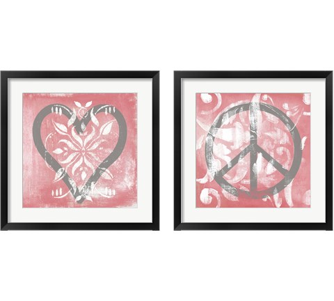 Love & Peace 2 Piece Framed Art Print Set by Hakimipour - Ritter