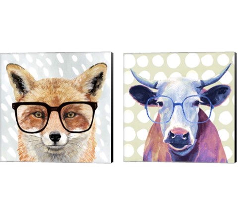 Four-eyed Forester 2 Piece Canvas Print Set by Victoria Borges