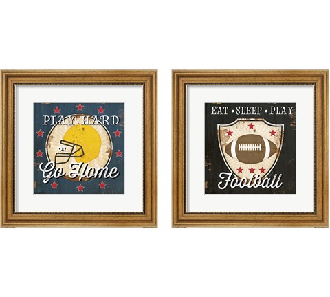 Football 2 Piece Framed Art Print Set by Jennifer Pugh