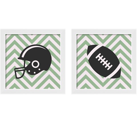 Eat Sleep Play Football - Green 2 Piece Framed Art Print Set by Sports Mania