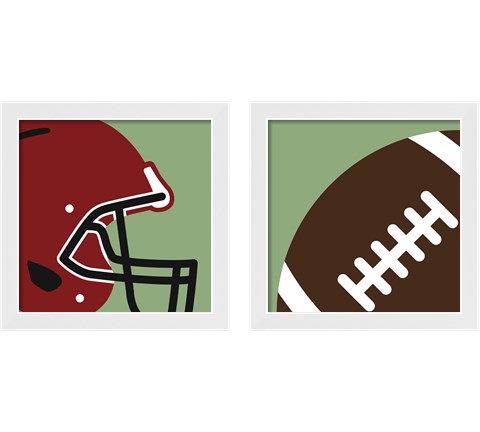 Football Close-Ups 2 Piece Framed Art Print Set by Sports Mania