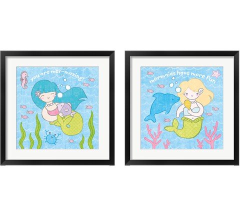 Magical Mermaid 2 Piece Framed Art Print Set by Moira Hershey